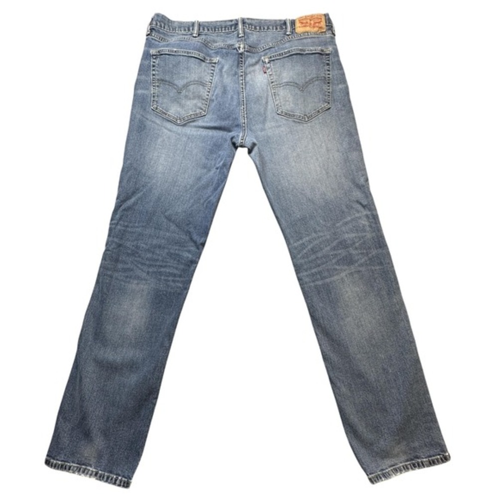 Levis 541 Jeans Mens 36x32 Blue Light Wash Straight Leg Distressed Rip Denim